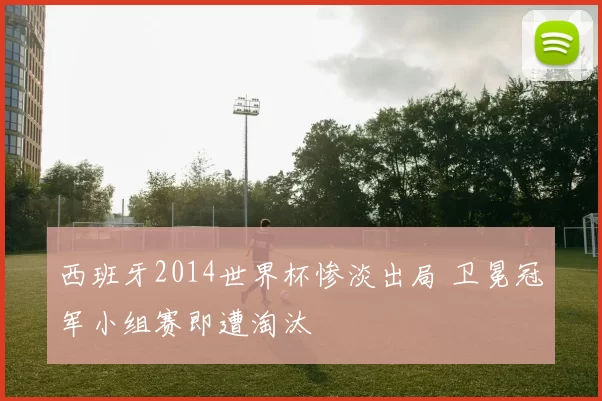 西班牙2014世界杯惨淡出局 卫冕冠军小组赛即遭淘汰